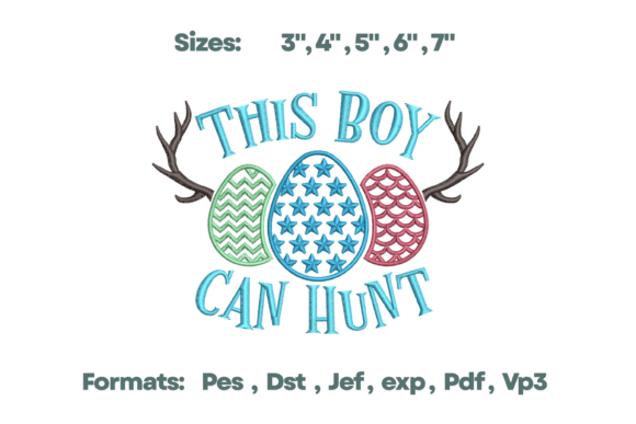 Antler Easter Egg Hunt Embroidery