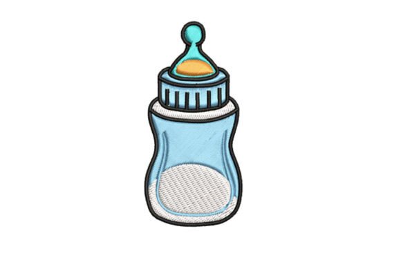 Baby Bottle Embroidery Design: Cute Charm for Baby Projects