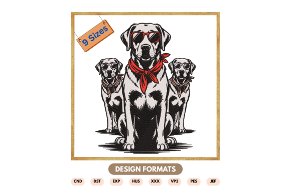 Cool Rottweiler Dogs with Sunglasses Embroidery Design Review