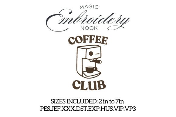Cozy Coffee Club Embroidery Design Review