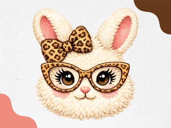 Faux Embroidery Bunny PNG Design Review
