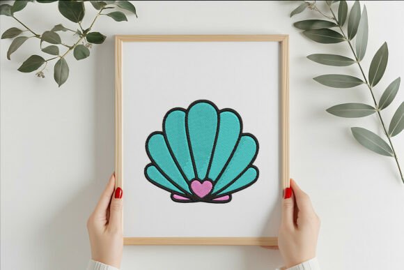 Heart Seashell Embroidery: A Coastal Charm for Real-World Projects