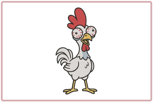 Hilarious Charm Meets Practical Embroidery: A Designer’s Review of Funny Crazy Chicken Embroidery Design