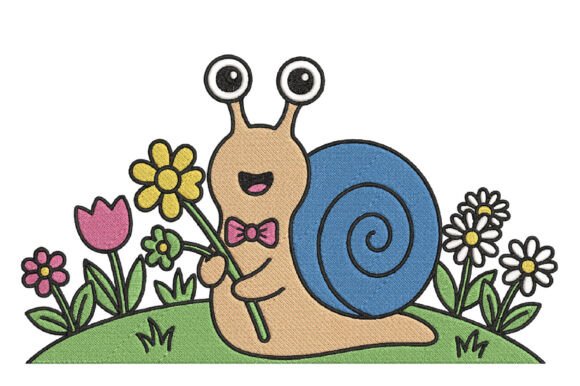Kawaii Snail in Garden Embroidery Review