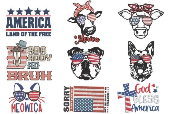 Patriotic USA Animals Embroidery Design Review