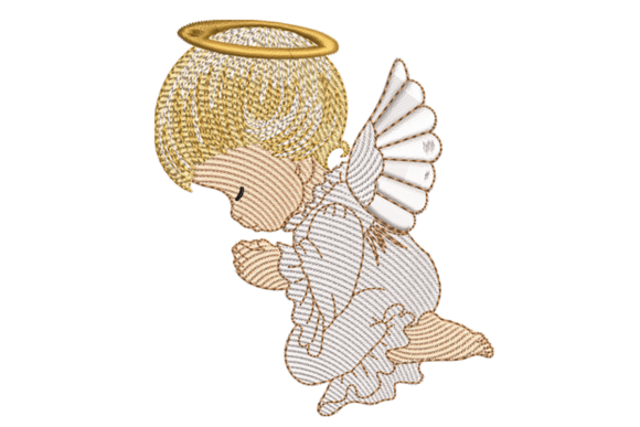 Praying Angel Baby Embroidery Review for Boutique Sweatshirt Design
