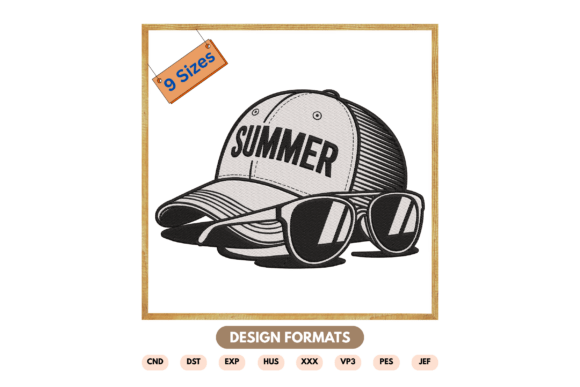 Summer Cap Sunglasses Embroidery File Review