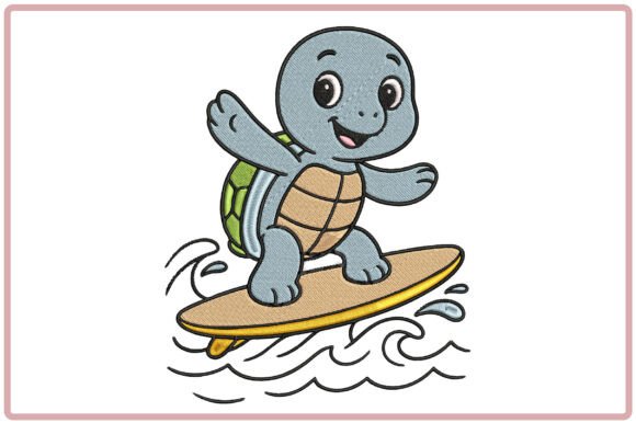 Surfing Turtle Embroidery Design Review