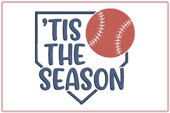 Tis the Season Baseball Embroidery