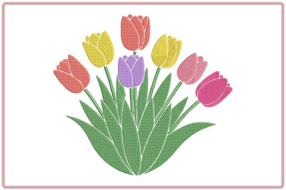 Tulip Flowers Bouquet Embroidery Design Review