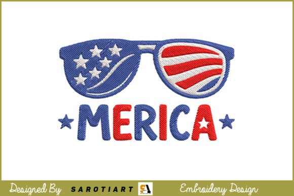 USA Flag Merica with Sunglass Embroidery Review